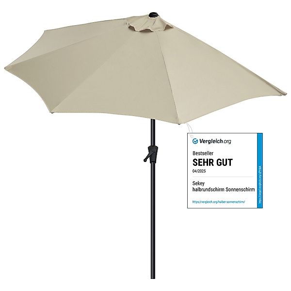 Sekey Balkonschirm 270 cm Sonnenschirm Halbrund günstig online kaufen