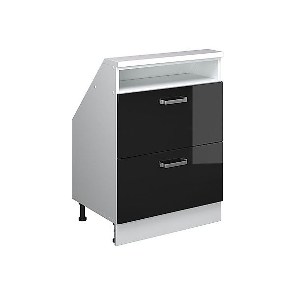 Vicco Unterschrank R-Line, Schwarz Hochglanz/Weiß, 60 günstig online kaufen
