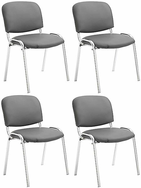 CLP Besucherstuhl Ken Chrom Kunstleder (4er günstig online kaufen