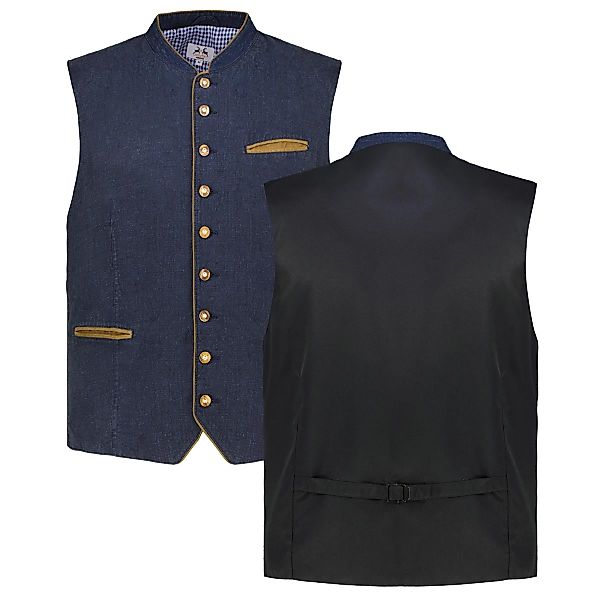 Maddox Trachtenweste mit Leinen Farbe dunkelblau Größe: 66 günstig online kaufen