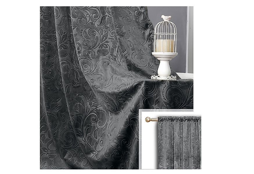 BTTO V&G Verdunkelungsvorhang Vorhänge Luxus Samt Scheibengardine 2 Stück B günstig online kaufen