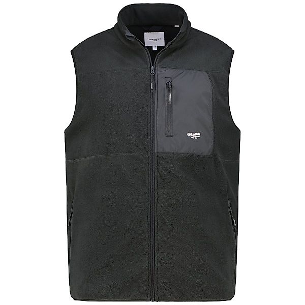 Jack&Jones Leichte Fleeceweste mit Brusttasche Farbe schwarz Größe: 3XL günstig online kaufen