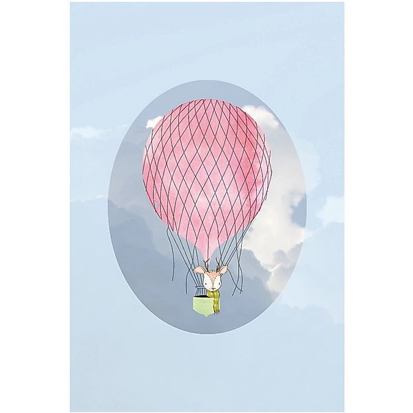 Komar Bild "Happy Balloon Blue" Figuren 1 Stk. tlg. Wandbild zur Dekoration günstig online kaufen