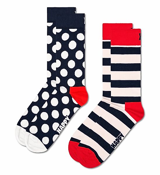 Happy Socks Socken "Classic Big Dot Socks", (2er Pack), Dots & Stripes günstig online kaufen