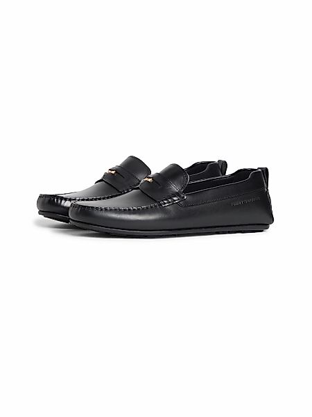 Tommy Hilfiger Slipper "HILFIGER COIN LTH DRIVER" Flats, Schlupfschuh, Loaf günstig online kaufen