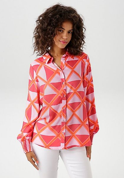 Aniston CASUAL Hemdbluse mit extravaganten, grafischen Druck günstig online kaufen