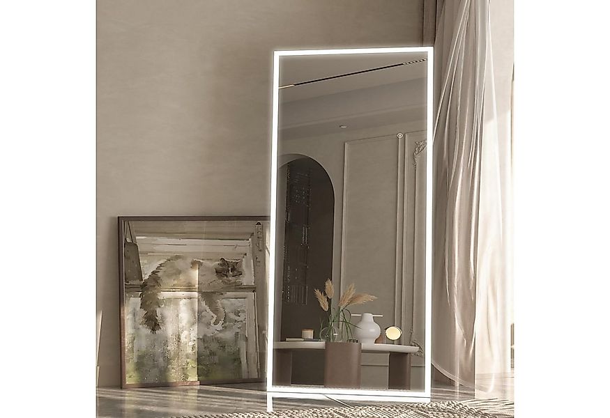 Elemango Ganzkörperspiegel LED-Bogenboden-Spiegel mit 3 Farbwechseln, 165x6 günstig online kaufen