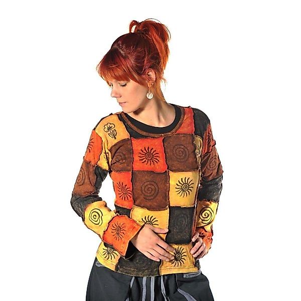 SIMANDRA Rundhalspullover Asha Sweatshirt (1-tlg) Patchwork günstig online kaufen