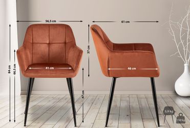 CLP Esszimmerstuhl Emia, Armlehnen, Polsterstuhl Samt, günstig online kaufen