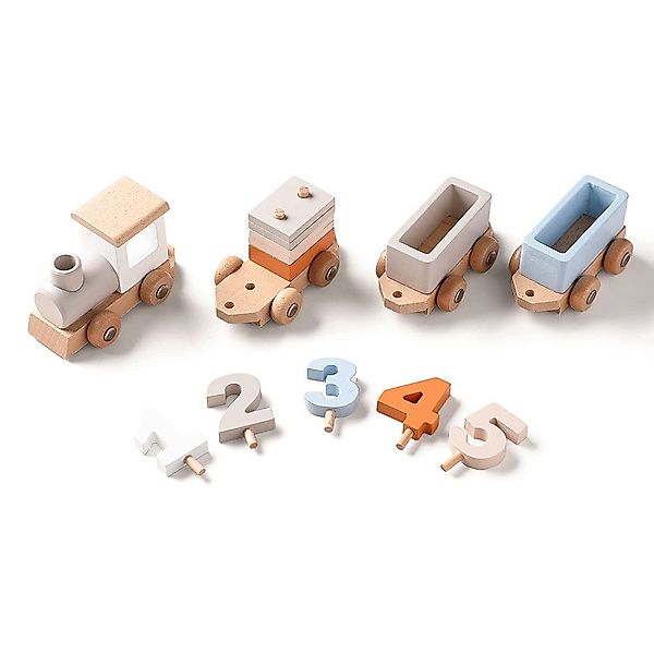 CLTYQ Spielzeug-Zug Holzzug mit Sortierwürfeln,Geburtstagszug,Montessori Ho günstig online kaufen