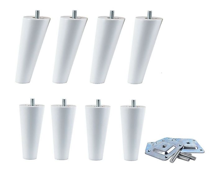 Prima-Online Möbelfuß Holz Schrank Möbelbeine Schräg Gerade Konisch Möbelfü günstig online kaufen