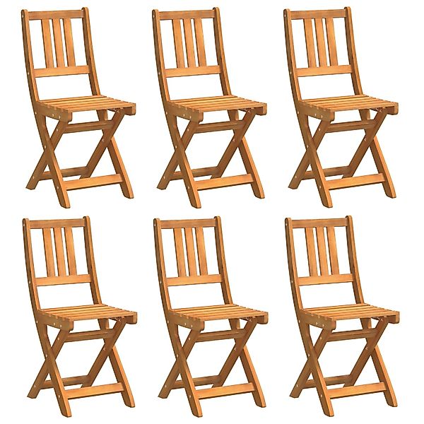 vidaXL Klappbare Gartenstühle 6 Stk 36x46x86 cm Massivholz Akazie 3324841 günstig online kaufen