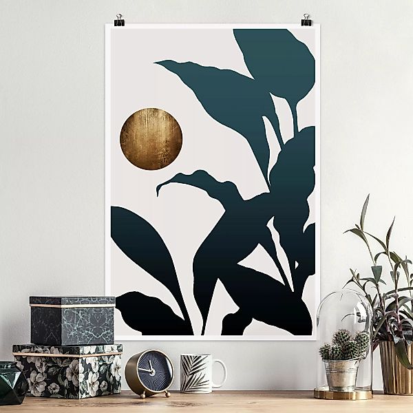 Poster Goldener Mond im Dschungel günstig online kaufen