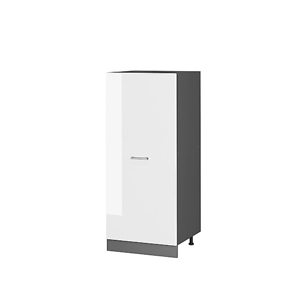 Vicco Hochschrank R-Line Küchenkommode Weiß Hochglanz/Anthrazit 60 cm günstig online kaufen