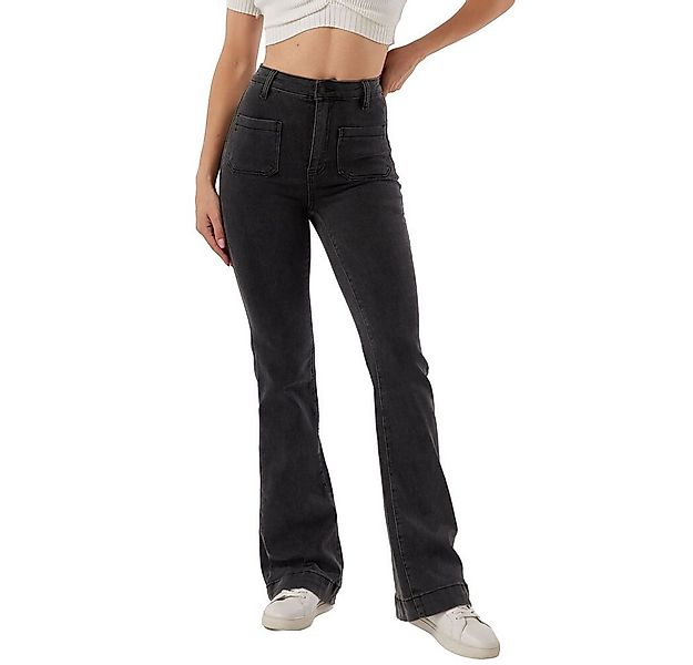 Ital-Design Bootcut-Jeans Flared Jeans mit Hoher Taille für Damen, Styled f günstig online kaufen