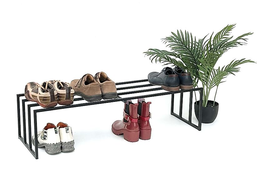 DanDiBo Schuhregal Metall Schwarz 1 Ebene günstig online kaufen