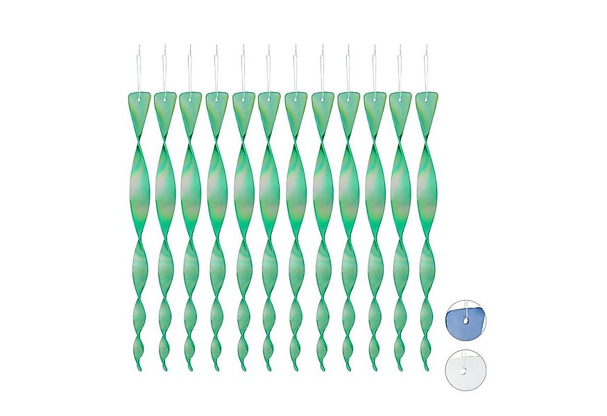 relaxdays Gartenzaun Vogelabwehr Spirale 12er Set, B günstig online kaufen