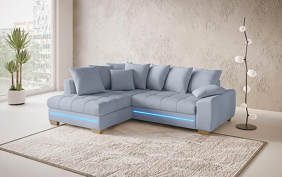 Mr. Couch Ecksofa »Nikita II, L-Form«, mit Kaltschaum, RGB-LED Beleuchtung, günstig online kaufen