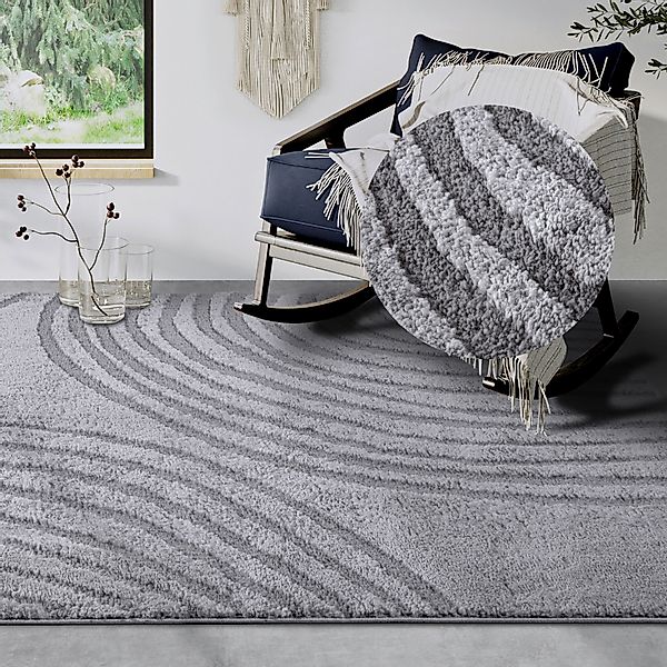 ELLE DECORATION Designteppich »Pigment«, rechteckig, 18 mm Höhe, Hochflor, günstig online kaufen