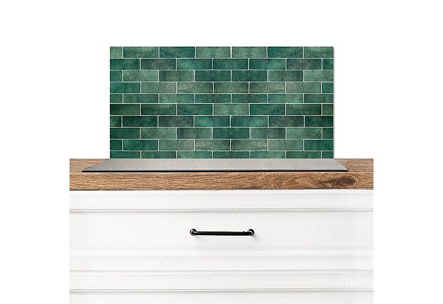 MuchoWow Küchenrückwand Fliesen - Grün - Design - Strukturen, (1-tlg), Spri günstig online kaufen