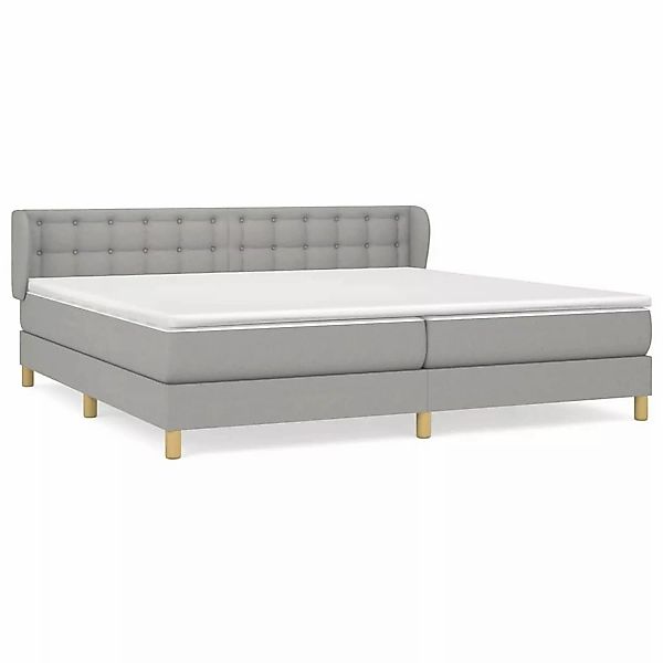 vidaXL Boxspringbett mit Matratze Hellgrau 200x200 cm Stoff1372364 günstig online kaufen