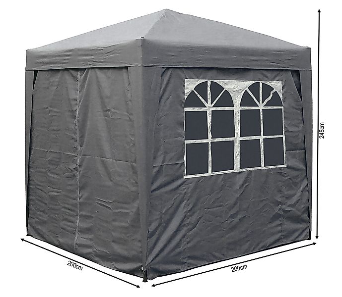 Quick Star Faltpavillon Faltpavillon 2x2m Smoky günstig online kaufen