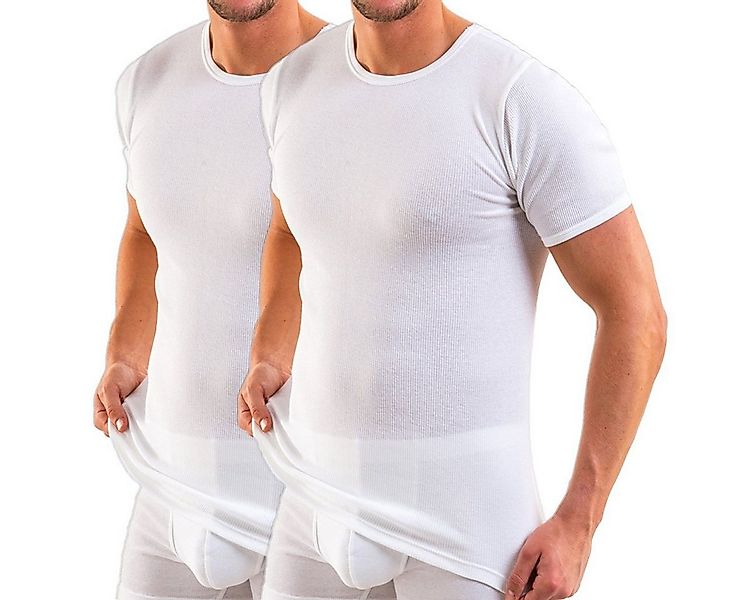 HERMKO Unterziehshirt 3848 Herren Bio kurzarm Shirt Doppelripp 2er Pack günstig online kaufen