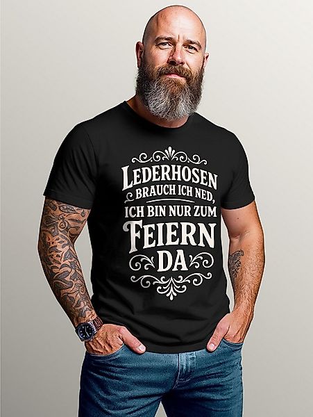 MoonWorks Print-Shirt Herren T-Shirt für das Oktoberfest - Lederhosen brauc günstig online kaufen