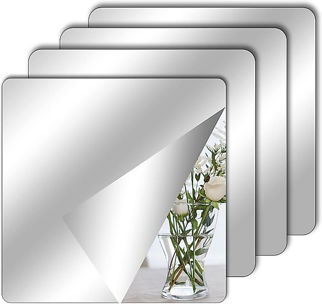 Coonoor Wandspiegel 4 Stück Fliesenspiegel Spiegel zum Aufkleben,Acrylspieg günstig online kaufen