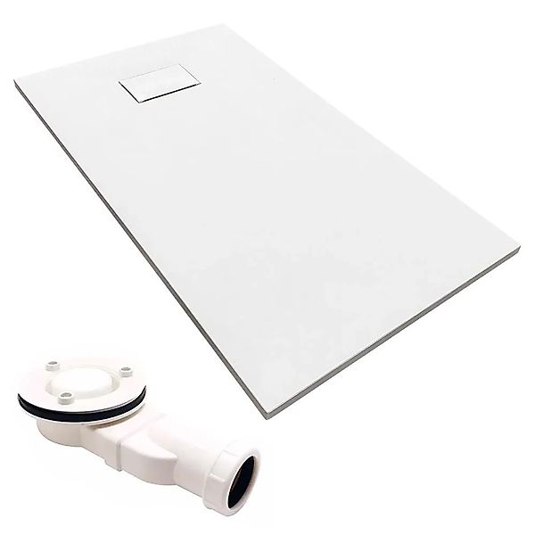 Bad Land Duschwanne Rechteck VIDAR 120x90x3,2 Verbundwerkstoff Steinoptik A günstig online kaufen