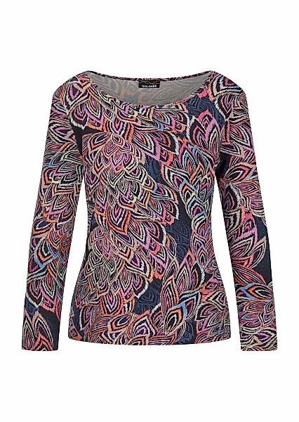 GOLDNER Print-Shirt "Langarm Printshirt, U-Boot-Ausschnitt" günstig online kaufen