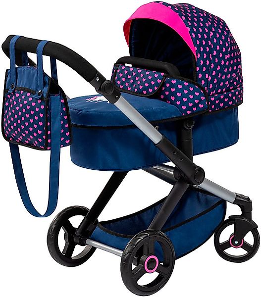 Bayer Kombi-Puppenwagen Xeo, blau/pink Einhorn günstig online kaufen