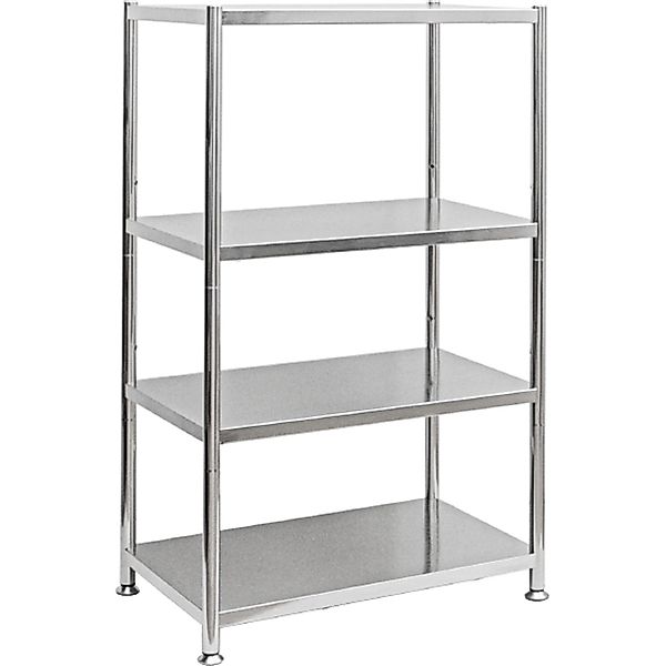 shelfr Regal 4 Ebenen Schwerlastregal Edelstahl günstig online kaufen