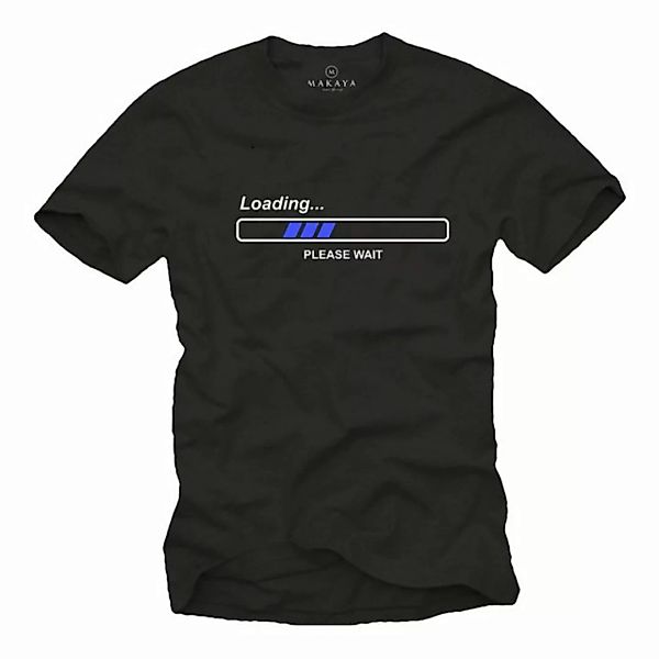 MAKAYA Print-Shirt Lustiges Gamer Computer T-Shirt Spruch Nerd Motiv Print günstig online kaufen