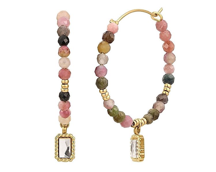 Eastside Paar Creolen gelbgold, Zirkonia günstig online kaufen