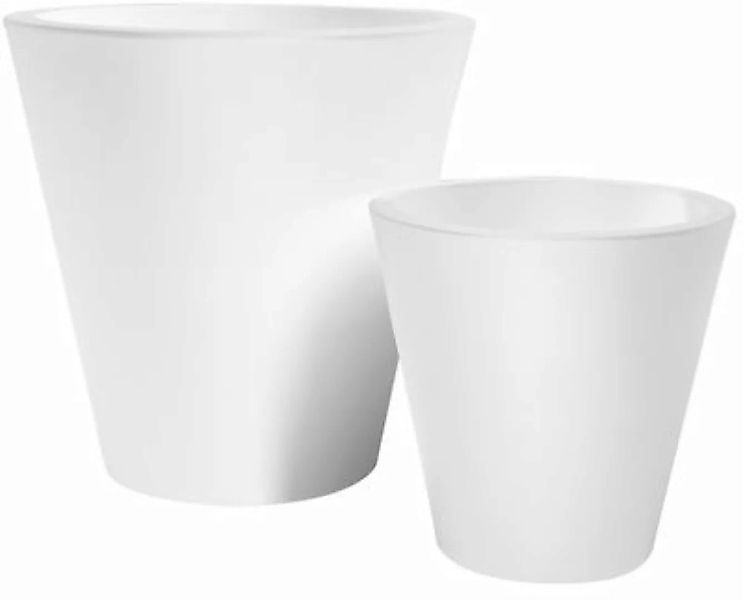 Blumentopf New Pot plastikmaterial weiß H 60 cm - Serralunga - Weiß günstig online kaufen