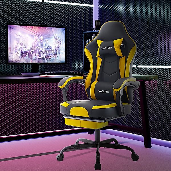 Odikalo Gaming-Stuhl Computerstuhl Bürostuhl Ergonomisch Polsterstuhl günstig online kaufen