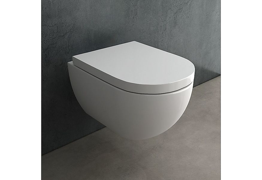Alpenberger Tiefspül-WC Hänge WC Komplettset - Wand WC Kloschüssel und WC D günstig online kaufen