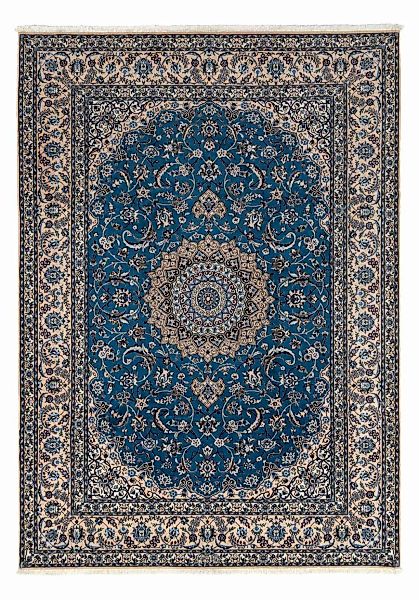 morgenland Wollteppich »Nain 9la Medaillon Blu 345 x 255 cm«, rechteckig, U günstig online kaufen