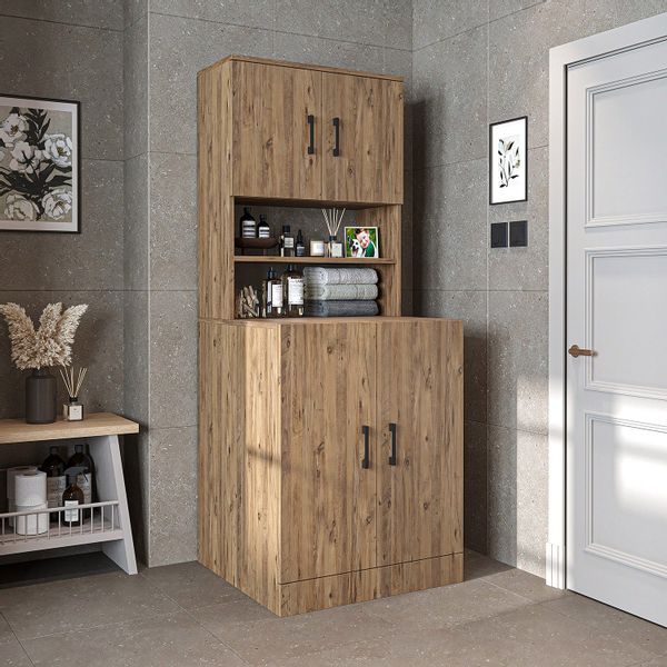 Roomart Waschmaschinenumbauschrank (Waschmaschinenschrank Trocknerschrank W günstig online kaufen