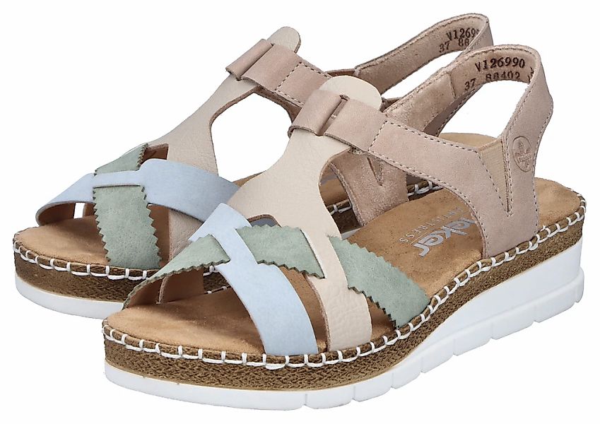 Rieker Sandale Sommerschuh, Keilsandalette, Schlupfschuh mit Gummizug günstig online kaufen