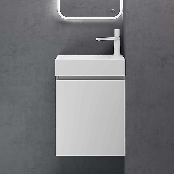 doporro Badmöbel-Set mit Waschbecken Waschtischunterschrank Wandmontage günstig online kaufen