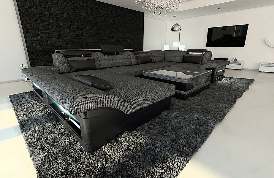 Sofa Dreams Wohnlandschaft Polster Stoff Sofa Couch Enzo U Form Stoffsofa, günstig online kaufen