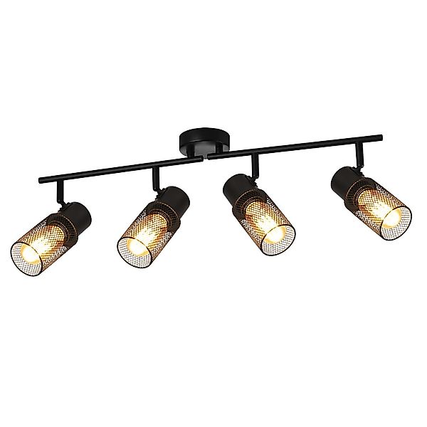 Nettlife Deckenstrahler Vintage Schwarz 1/2/3/4 Flammig günstig online kaufen