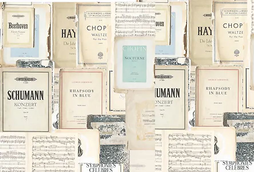 Architects Paper Fototapete »Atelier 47 Sheet of Music 2« glatt Vlies, Wand günstig online kaufen