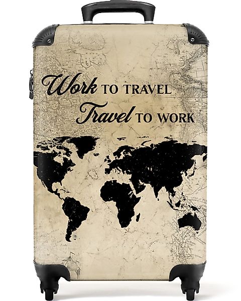 NoBoringSuitcases.com© Hartschalen-Trolley Weltkarte - 'Arbeiten um günstig online kaufen