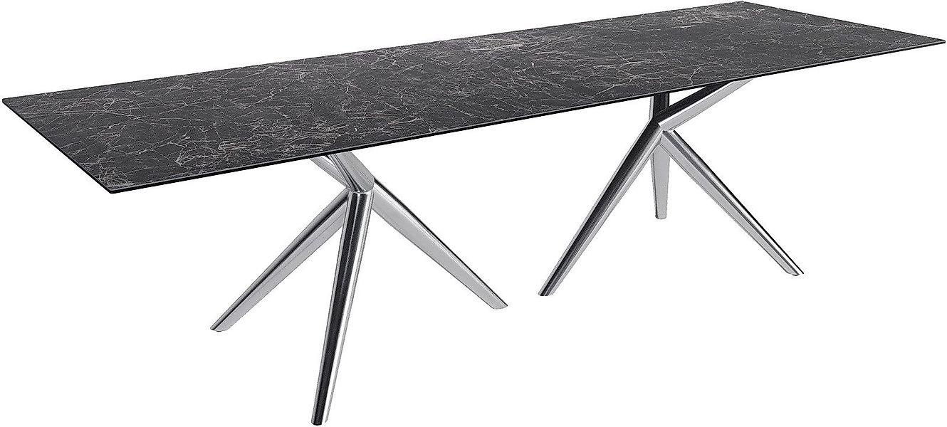 DELIFE Esstisch Edge, Keramik Laminam®Nero Greco günstig online kaufen