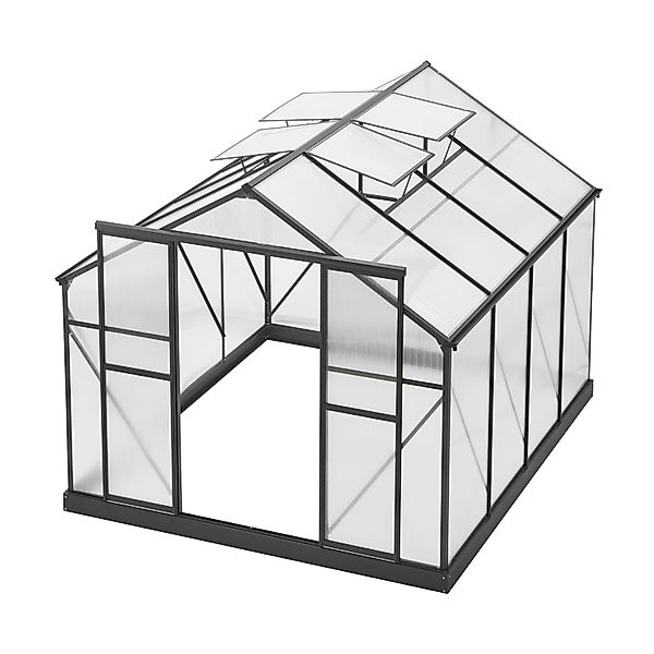Floraworld Gewächshaus Grow Big 4 Dachfenstern & Bodenrahmen 244 x 294 x 22 günstig online kaufen