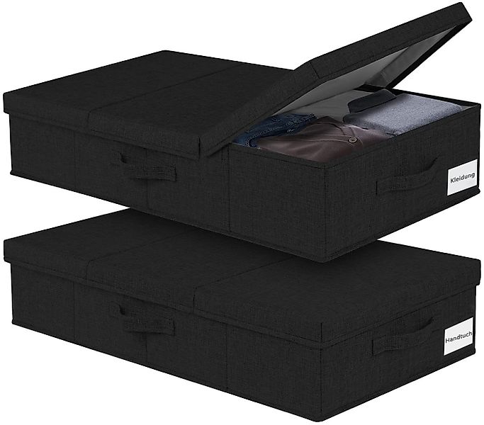 Coonoor Aufbewahrungsbox 2 Stück Faltbarer Unterbett Aufbewahrungsbox (2 St günstig online kaufen