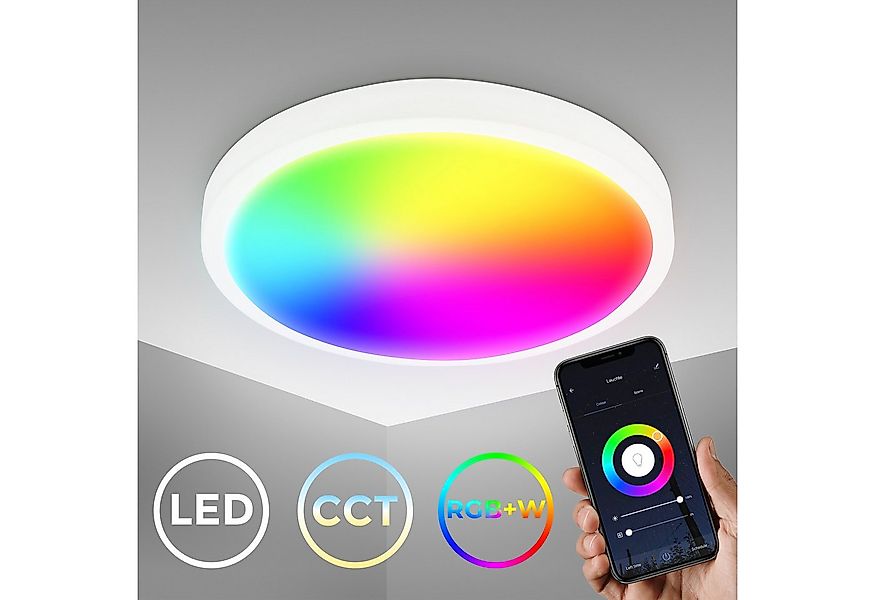 B.K.Licht LED Deckenleuchte WiFi CCT LED Deckenleuchte mit App-Steuerung, R günstig online kaufen